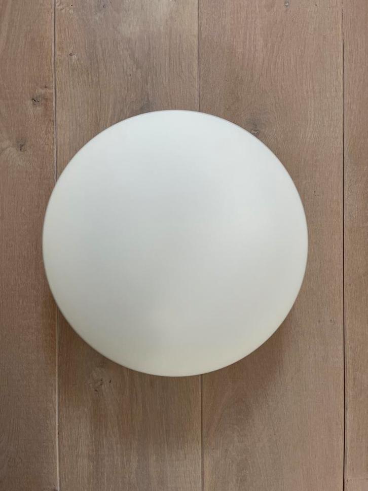 Moor witte glazen plafond/wandlamp voor 3 lampen), Huis en Inrichting, Lampen | Plafondlampen, Zo goed als nieuw, Glas, Ophalen of Verzenden