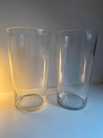 2 Glazen vazen - 44 cm hoog, 24 cm breed, Ophalen, Gebruikt, Overige kleuren, Glas
