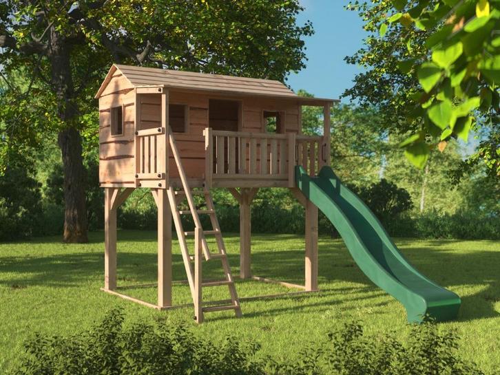BOOMHUT LANDHUIS speeltoren speelhuis klimtoren speeltoestel, Kinderen en Baby's, Speelgoed | Buiten | Speeltoestellen, Nieuw