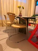 Italiaanse design buisframe stoelen 4 x, Huis en Inrichting, Stoelen, Ophalen, Overige materialen, Gebruikt, Overige kleuren