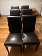 6 Mooie Stoelen voor de Huiskamer, Huis en Inrichting, Stoelen, Gebruikt, Bruin, Leer, Ophalen of Verzenden