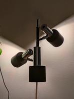 70's staande spotlight lamp. mat bruin en chroom staal, Ophalen, Gebruikt, Metaal, 150 tot 200 cm