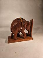 Olifanten Boekensteun - Houten Decoratie, Antiek en Kunst, Ophalen of Verzenden