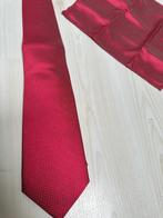 Rode stropdas en pochet van zijde set van 2, Kleding | Heren, Stropdassen, Nieuw, Effen, Ophalen of Verzenden, Rood