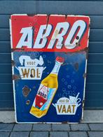 Emaille bord abro, Verzamelen, Ophalen, Gebruikt, Reclamebord