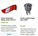 Hymer Camper onderdelen te koop! Veel uit vooraad leverbaar!, Ophalen of Verzenden, Nieuw