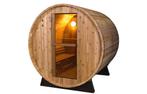 Gevraagd importeur barrel sauna red cedes, Sport en Fitness, Sauna, Ophalen of Verzenden, Zo goed als nieuw, Complete sauna