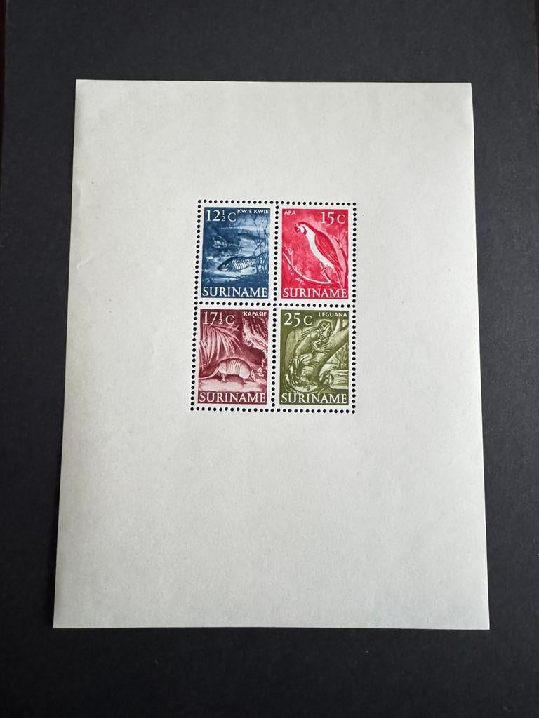 Suriname 1955 Blokuitgave NVPH nr 308 postfris, Postzegels en Munten, Verzenden, Postfris