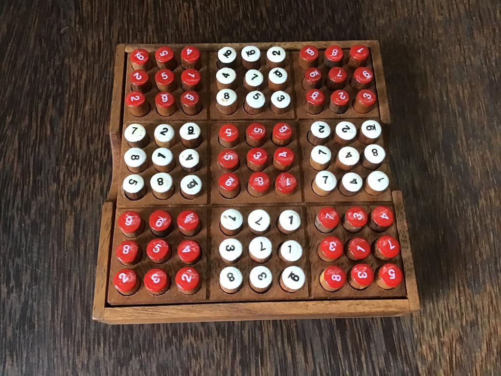 Houten Sudoku spel in houten doosje, Ophalen of Verzenden, Minder dan 500 stukjes, Schaken