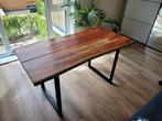 Mooie acaciahouten eettafel/bureau aangeboden, ca. 70x140 cm, Huis en Inrichting, Tafels | Eettafels, Ophalen, 100 tot 150 cm