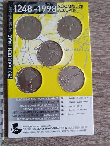750 jaar Den Haag munten set compleet 1248 -1998