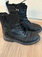 Stoere Juul & Belle veterlaarzen - maat 38, Zwart, Lage of Enkellaarzen, Ophalen of Verzenden, Gedragen