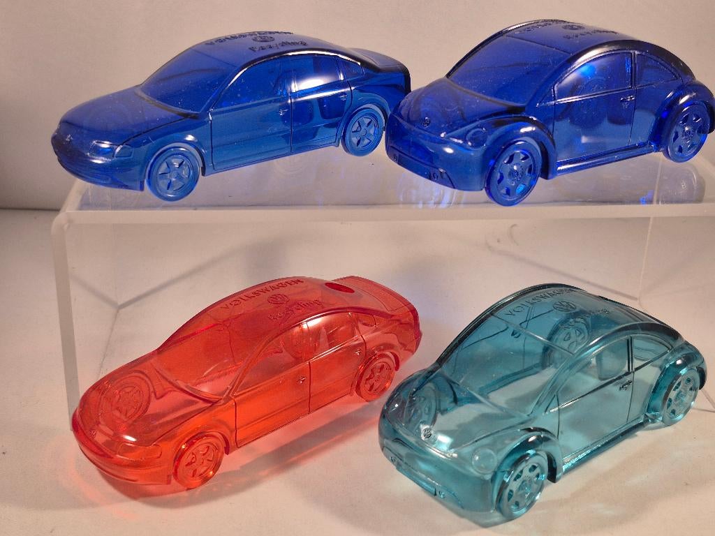 Set 4x VW DMMA pennenhouders 1:43 (5), Hobby en Vrije tijd, Modelauto's | 1:43, Ophalen of Verzenden, Nieuw, Auto, Overige merken