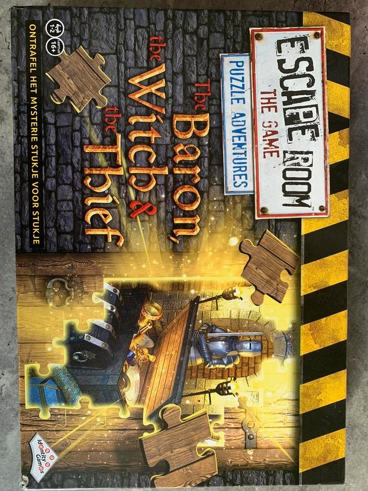 Escapepuzzel The baron, the witch & the thief, Hobby en Vrije tijd, Gezelschapsspellen | Bordspellen, Nieuw, Een of twee spelers