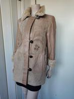 La Matta lammy coat leren jas maat M/38, Ophalen of Verzenden, Zo goed als nieuw, Maat 38/40 (M), Beige