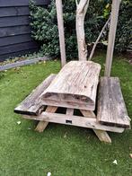 Eiken kinder picknick tafel, Ophalen, Gebruikt, Rechthoekig, Hout