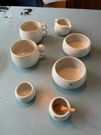 Pentik Fins ontbijtservies met houten onderleggers, Keramiek, Ophalen of Verzenden, Zo goed als nieuw, Overige stijlen