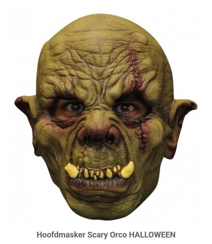 Orc Masker met Pilotenmuts - Halloween Kostuum, Kleding | Heren, Carnavalskleding en Feestkleding, Halloween, Overige maten, Ophalen of Verzenden