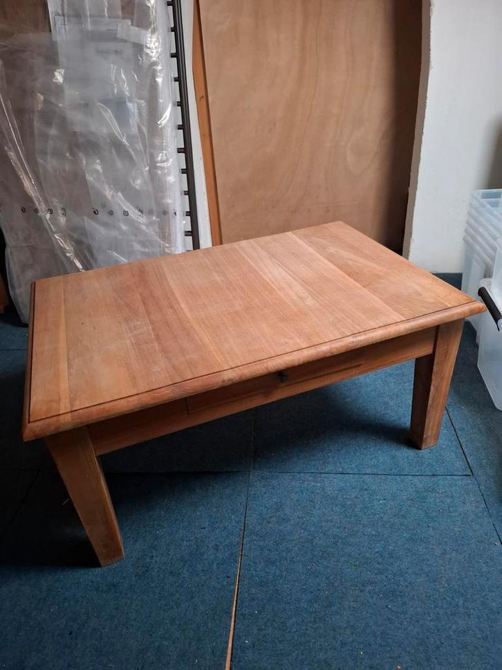 Teakhouten Bijzettafel met Lade, Huis en Inrichting, Tafels | Salontafels, Zo goed als nieuw, Minder dan 50 cm, 50 tot 100 cm