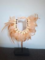 Unieke veren ketting met schelpen, Ophalen of Verzenden