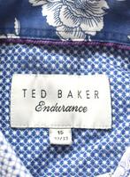TED BAKER overhemd, shirt, Endurance, print, blauw, Mt. 38, Blauw, Halswijdte 38 (S) of kleiner, Zo goed als nieuw, Ted Baker