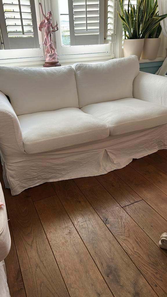 2 zits Ektorp.  Met Bemz wit linnen hoes., Huis en Inrichting, Banken | Sofa's en Chaises Longues, Zo goed als nieuw, Tweepersoons