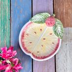 Vintage keramiek fruit schaaltje schoteltje fruitdecor, Ophalen of Verzenden