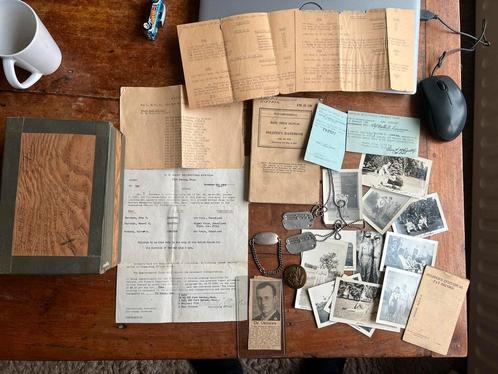 WO2 Amerikaans grote USAAF grouping bomber group dog tag, Verzamelen, Militaria | Tweede Wereldoorlog, Landmacht, Embleem of Badge
