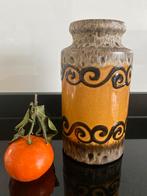 Vintage Scheurich vaas 206-18 West Germany, Huis en Inrichting, Woonaccessoires | Vazen, Gebruikt, Geel, Aardewerk of Porselein