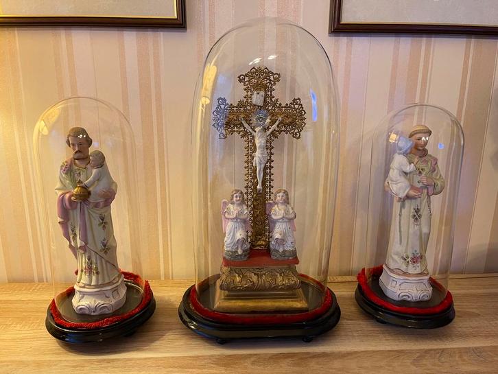 Set van drie antieke, religieuze globes, Antiek en Kunst, Antiek | Religie, Ophalen