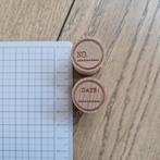 Stempel setje hout, no. / date, Ophalen of Verzenden, Zo goed als nieuw, Houten stempel