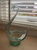 Moreno Glas Zwaan - Jaren 80, Huis en Inrichting, Woonaccessoires | Vazen, Gebruikt, Overige kleuren, Ophalen of Verzenden, Glas