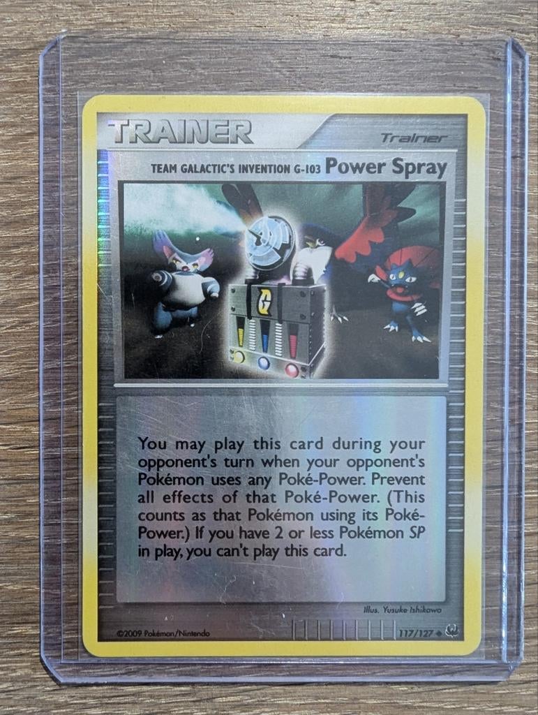 Power Spray uit Platinum 117/127 Reversed Foil, Ophalen of Verzenden, Gebruikt, Losse kaart, Foil