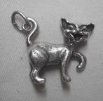 Zilveren massieve vintage hanger poes nr.1018, Verzenden, Zo goed als nieuw, Zilver, Dier