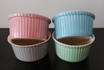 Villeroy&Boch Vintage souffléschotels ramekins pastelkleuren, Gebruikt, Keramiek, Overige typen, Ophalen of Verzenden