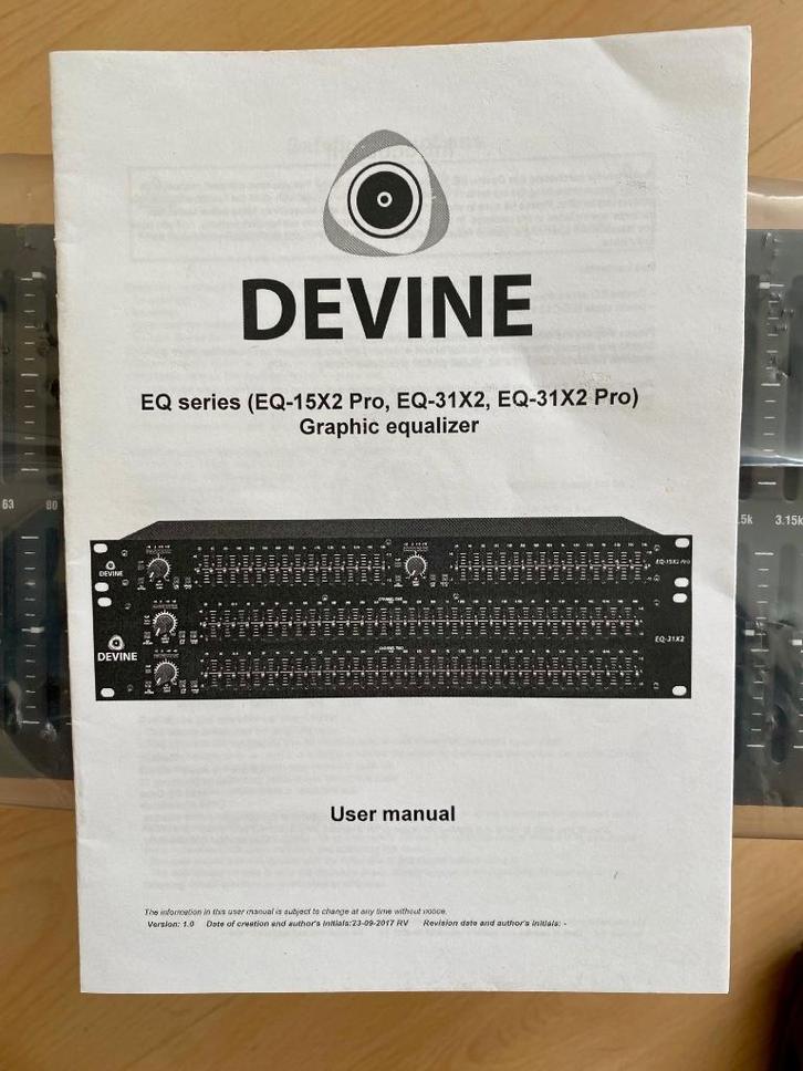 Devine grafische equalizer, Audio, Tv en Foto, Professionele Audio-, Tv- en Video-apparatuur, Nieuw, Audio, Ophalen