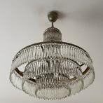 Franse Kroonluchter Messing Kristal Jaren '50/'60, Antiek en Kunst, Ophalen