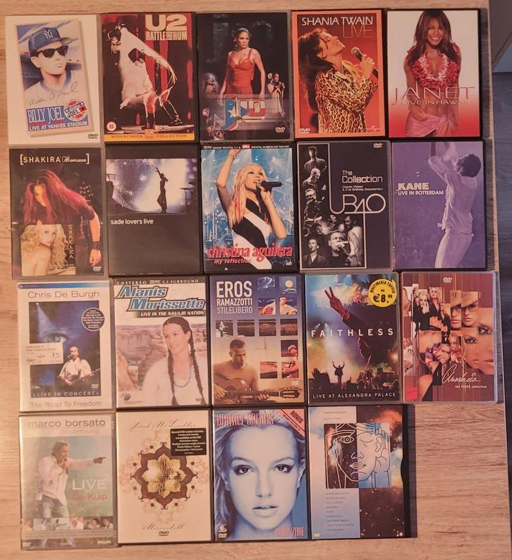 muziek DVD's, Sting, Micheal Jackson, Queen etc, Cd's en Dvd's, Dvd's | Muziek en Concerten, Zo goed als nieuw, Muziek en Concerten