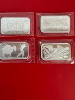 4 mooie baartjes a 1 oz, Postzegels en Munten, Edelmetalen en Baren, Ophalen of Verzenden, Zilver