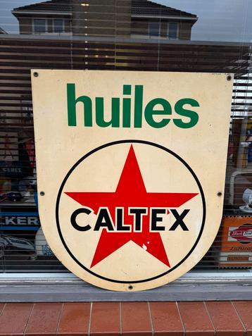 Vintage Caltex Huiles Reclamebord XL 1964 beschikbaar voor biedingen
