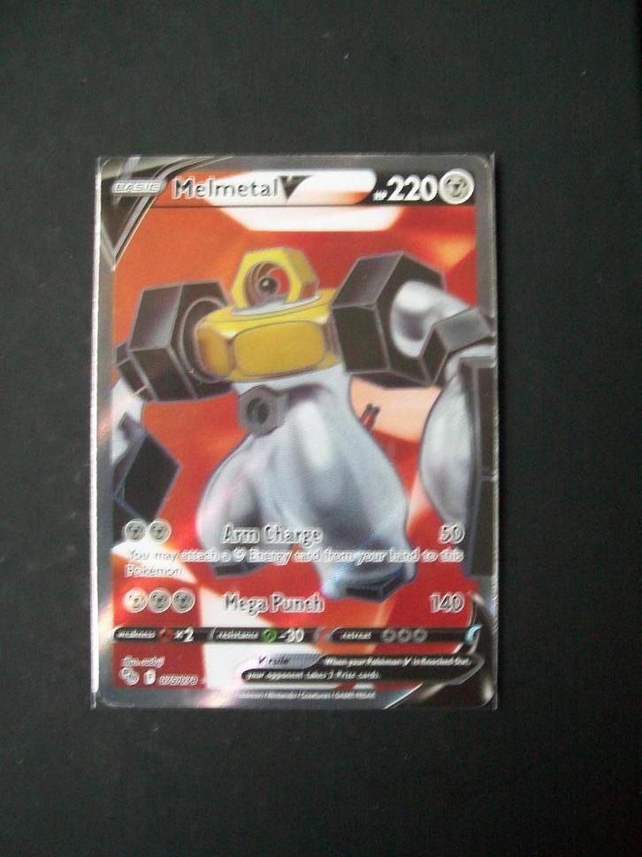 5345. Nieuwe Pokemon GO Kaart MELMETAL V HP 220 (075/078), Hobby en Vrije tijd, Verzamelkaartspellen | Pokémon, Nieuw, Losse kaart