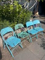 Vintage klapstoelen, Ophalen, Gebruikt, Blauw
