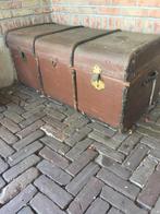 Antieke Hutkoffer Koffer Kist Groot Vintage Decoratie Opslag, Ophalen of Verzenden