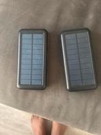 2x Powerbank 30000mAh met Zonnecellen, Ophalen of Verzenden, Zo goed als nieuw