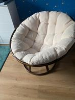 Papasan stoel bijna nieuw, Ophalen, Bruin, Riet of Rotan