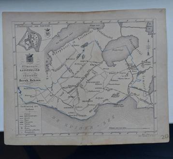 15 / Gemeente Gaasterland met plattegrond Sloten litho 1861 beschikbaar voor biedingen