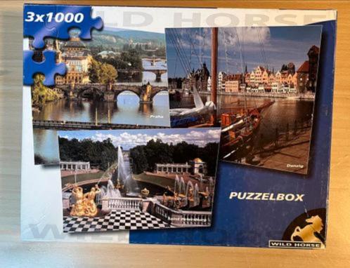 Wild Horse puzzels 3x1000 stukjes, Hobby en Vrije tijd, Denksport en Puzzels, Gebruikt, Legpuzzel, 500 t/m 1500 stukjes, Ophalen of Verzenden