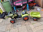 Claas graaftractor met aanhanger, Kinderen en Baby's, Speelgoed | Buiten | Skelters, Ophalen of Verzenden, Zo goed als nieuw, Overige merken