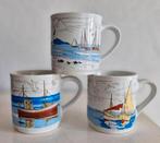 Drie Bekers met Boot opdrukken, Ophalen of Verzenden, Zo goed als nieuw, Overige stijlen, Kop(pen) en/of Schotel(s)