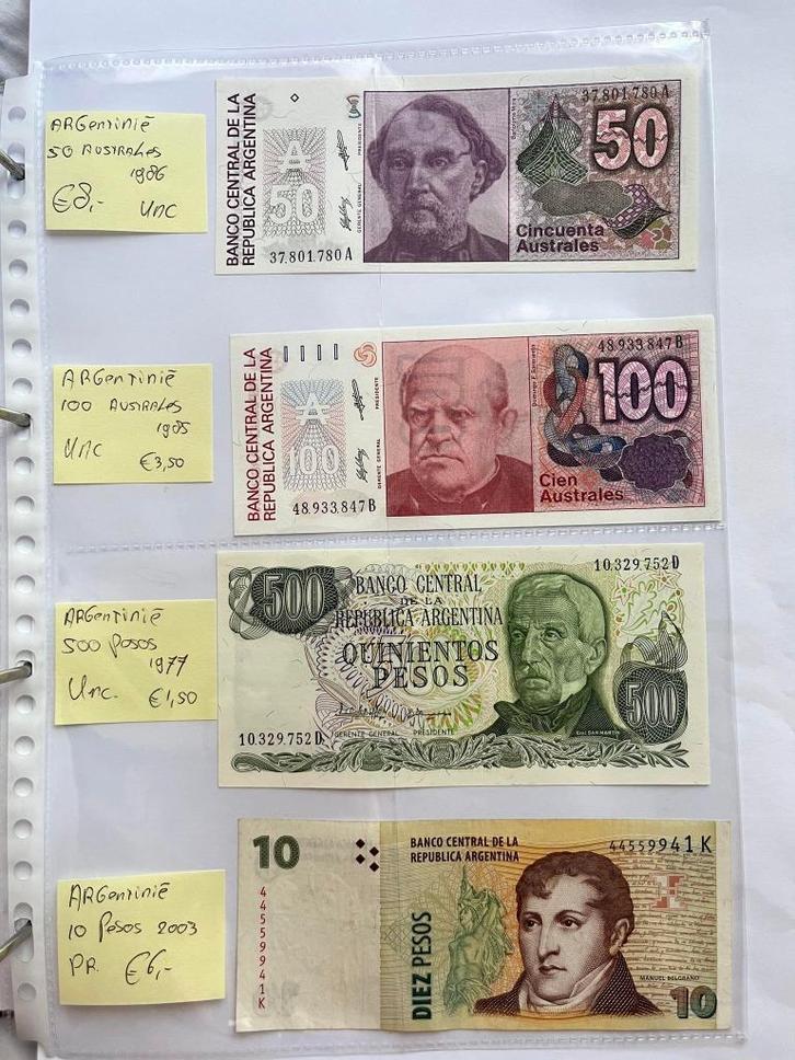Bankbiljetten Argentinië - 25% korting, Postzegels en Munten, Bankbiljetten | Amerika, Zuid-Amerika, Verzenden